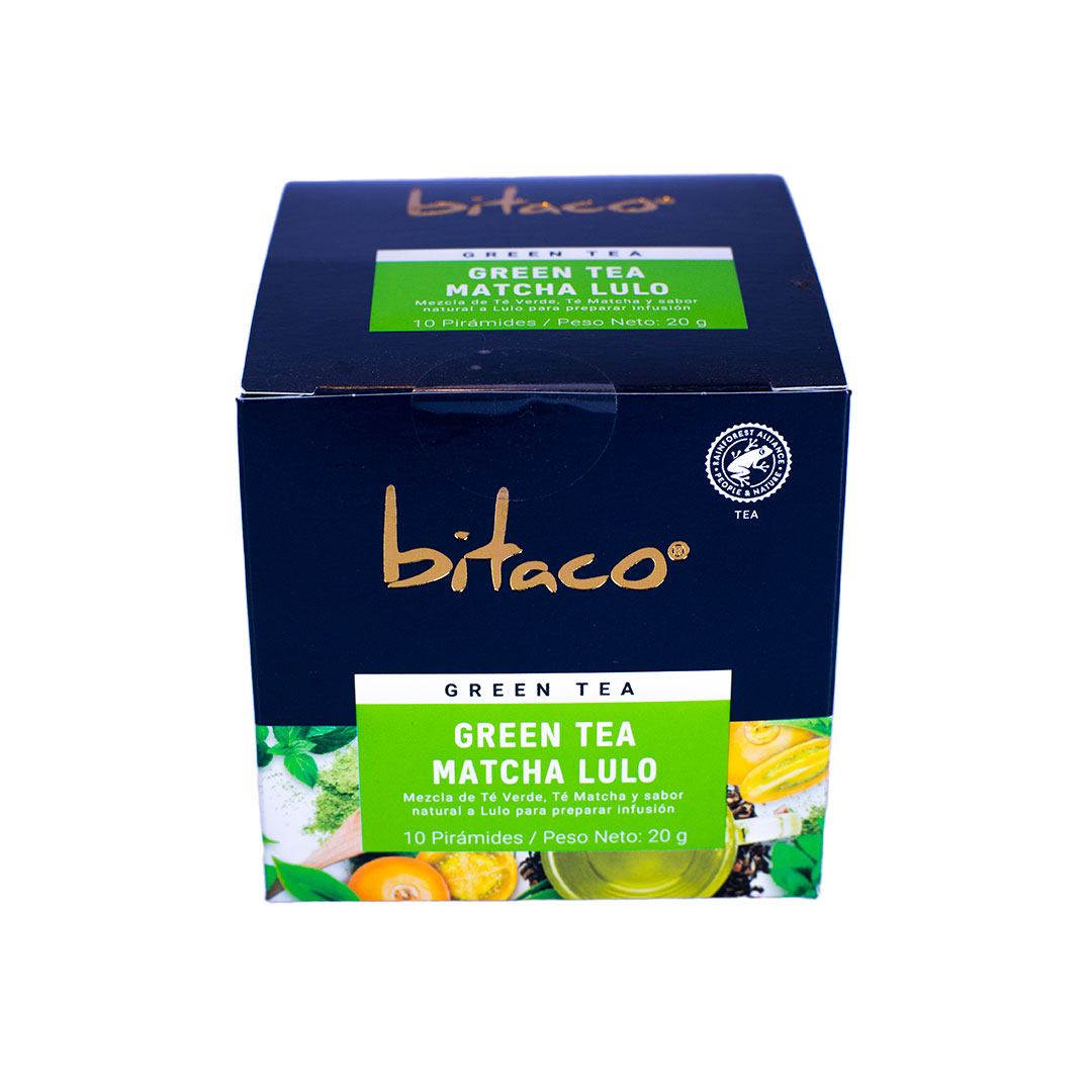 Green Tea Matcha Lulo natural Bitaco 10 saquitos piramidal