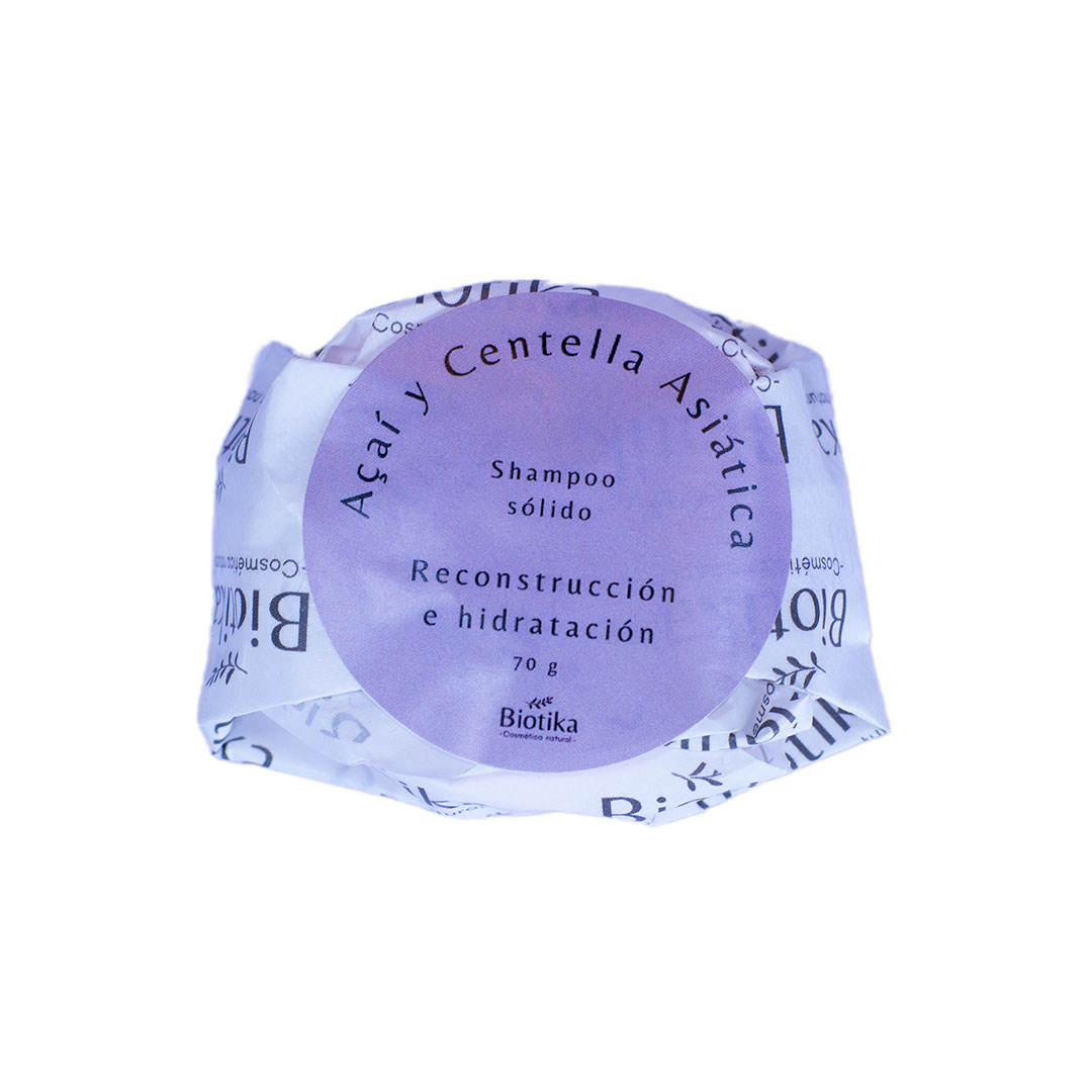 Biotika Shampoo Solido Acai Y Centella Asiatica 70 Grs