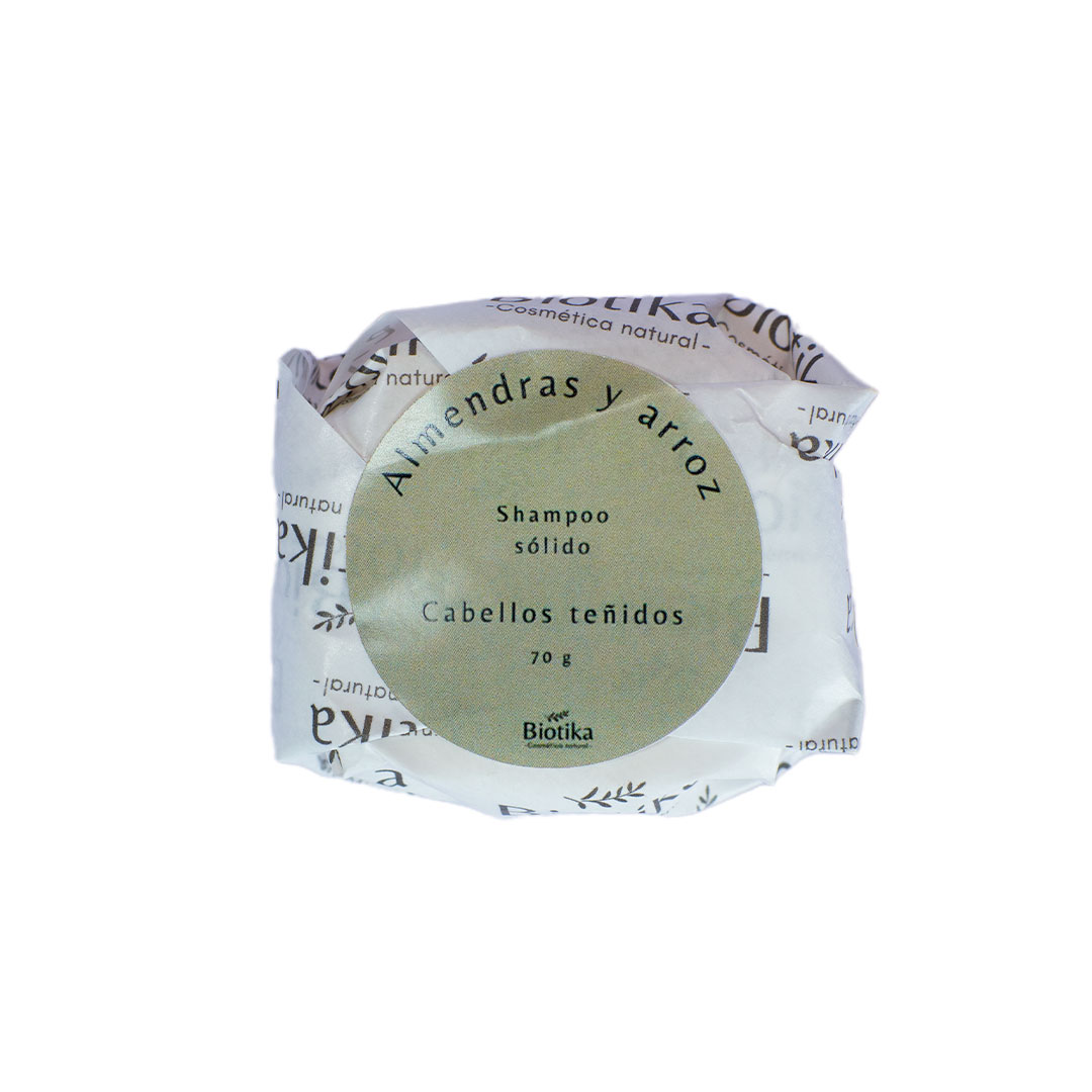 Biotika Shampoo Solido Almendra y Arroz 70 Grs