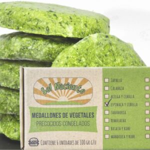 Hamburguesas de Hortalizas sabor Espinaca y Cebolla Sol Naciente 6 uni.